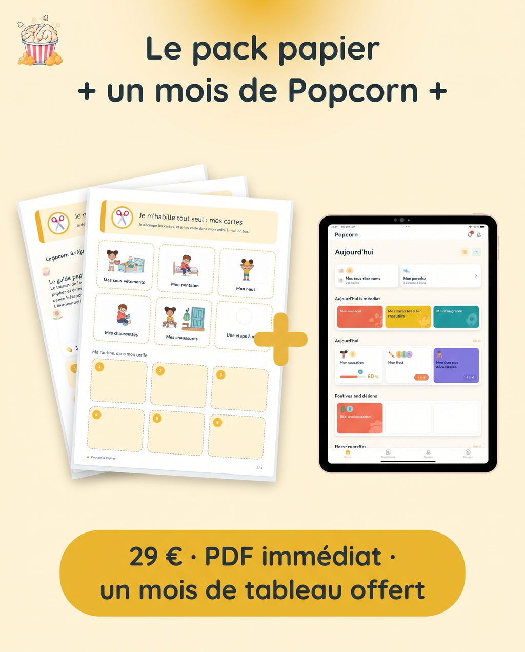 Le pack papier Popcorn & Pépites