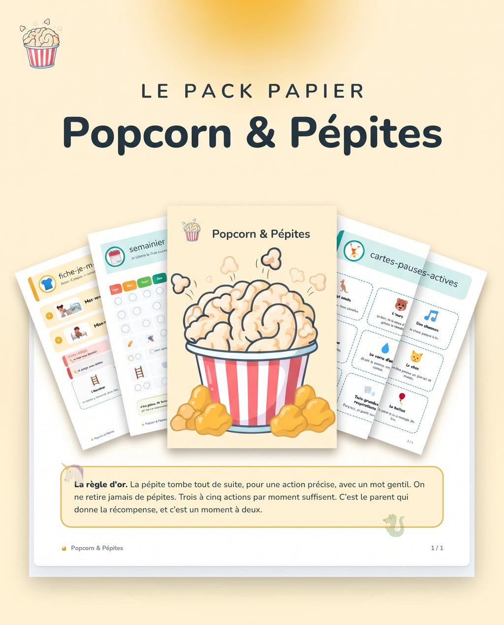 Le pack papier Popcorn & Pépites