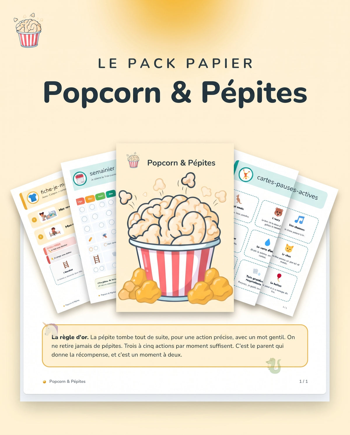 Le pack papier Popcorn & Pépites
